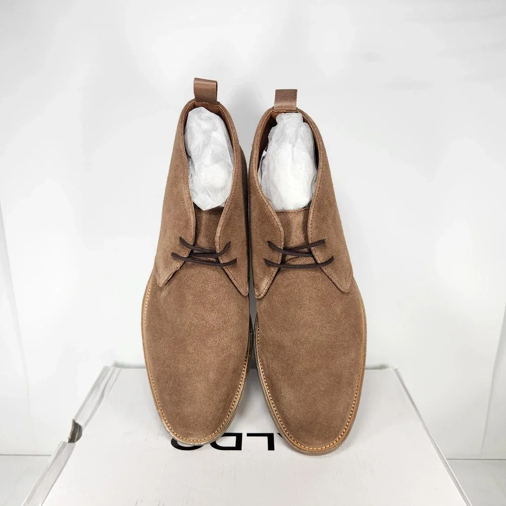 Aldo Jefrey Chukka Boots Mens Size 12 Brown Suede Lace Up Casual Shoes NEW